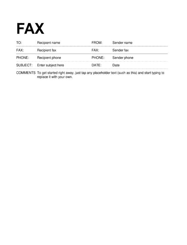 Fax page