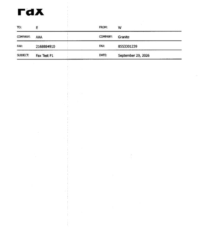 fax page
