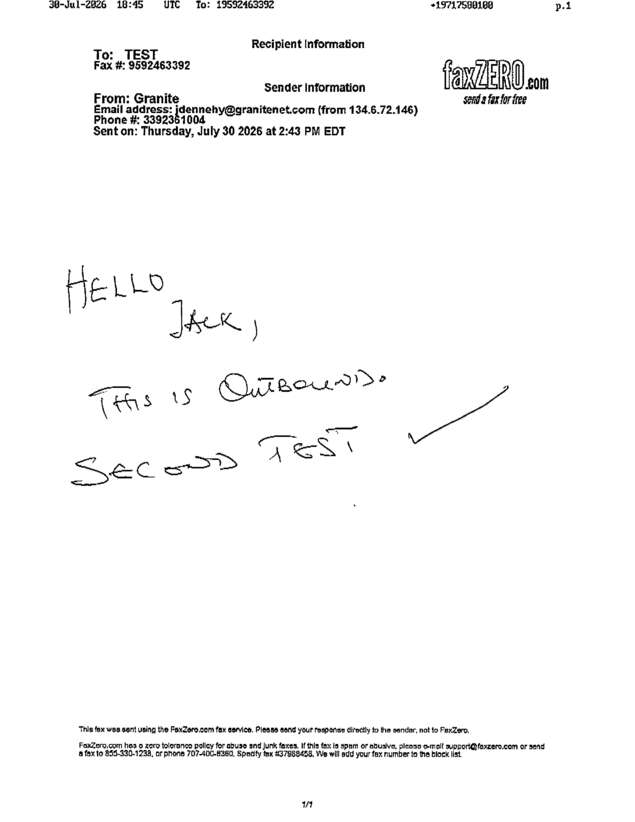 fax page