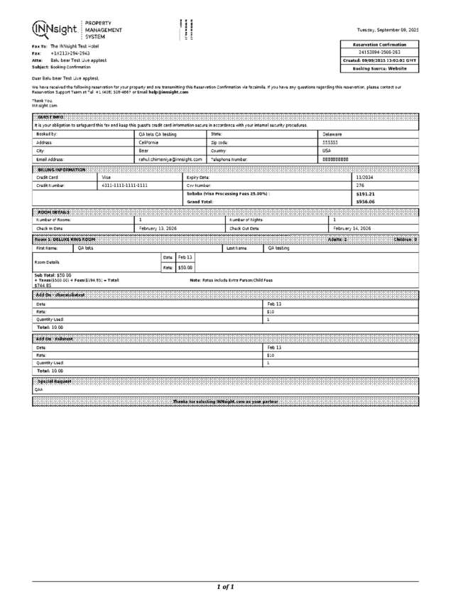 Fax page