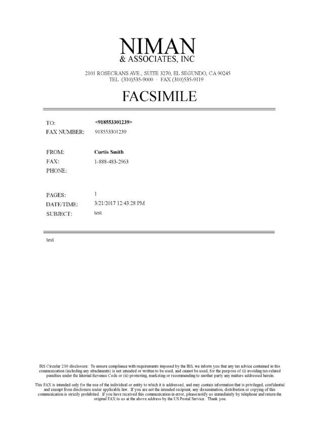 Fax page