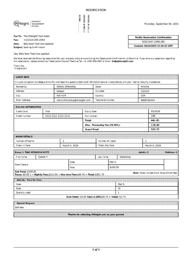 Fax page