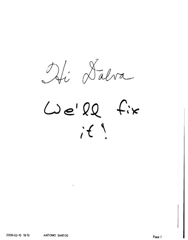 Fax page