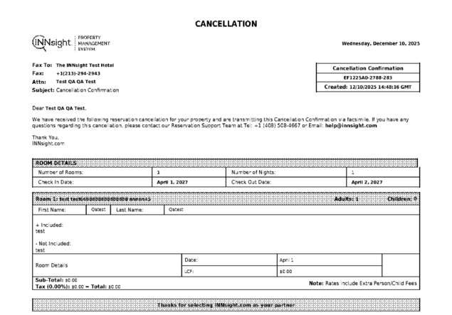 Fax page