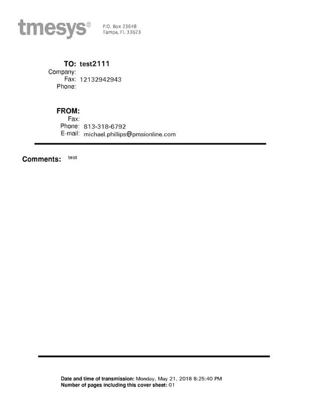 Fax page