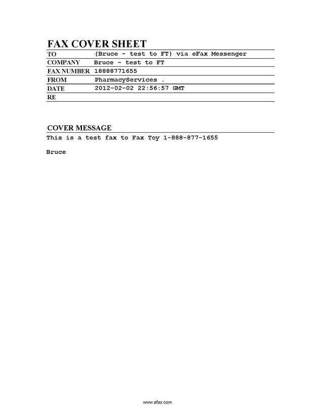 Fax page