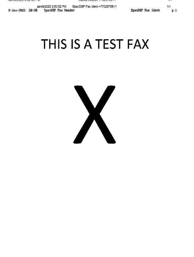 Fax page