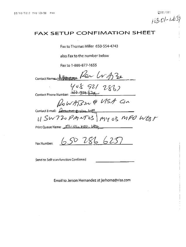 Fax page