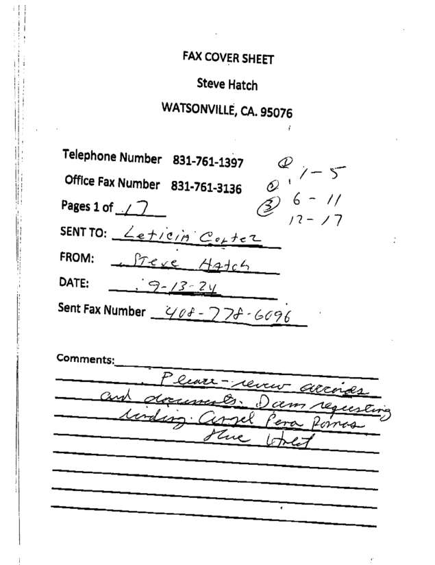 Fax page