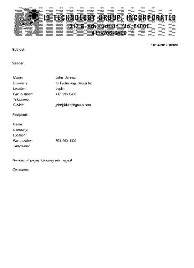 Fax page