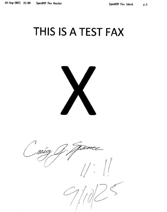 Fax page