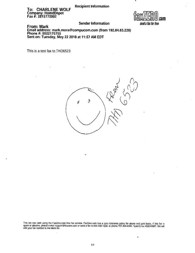 Fax page