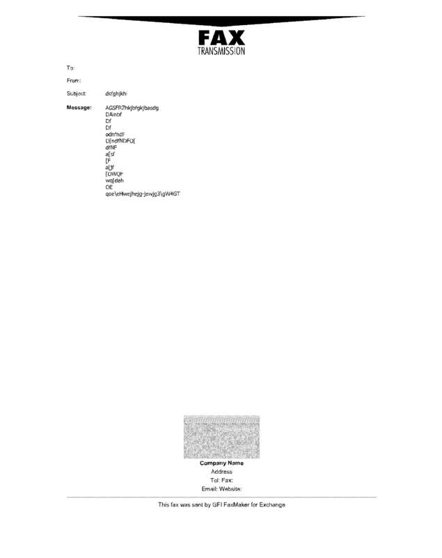 Fax page