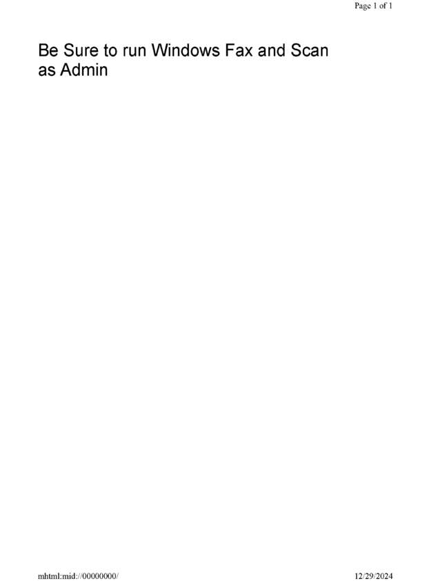 Fax page