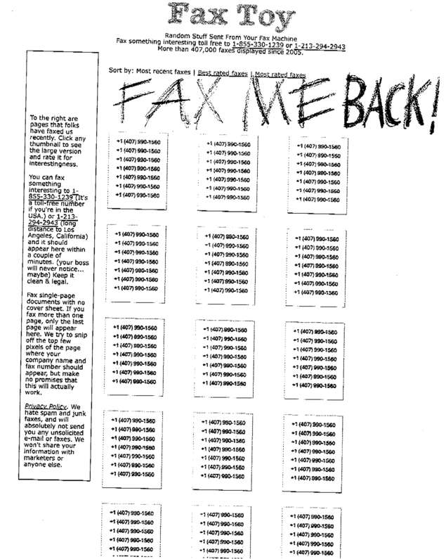 Fax page