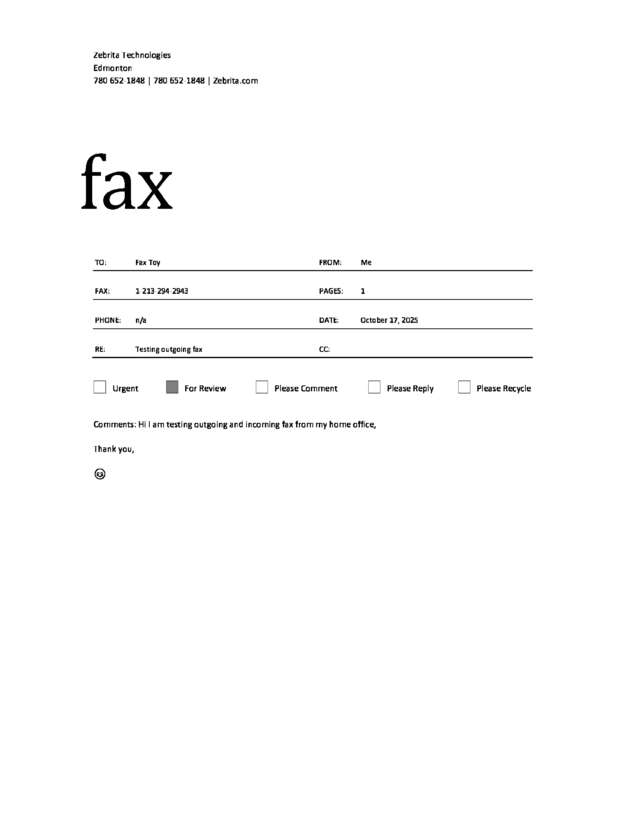 fax page