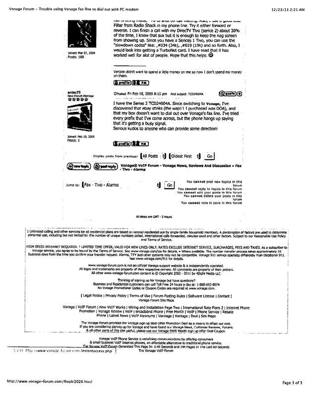 Fax page
