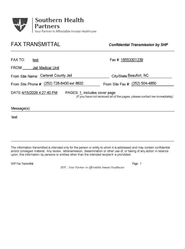 fax page