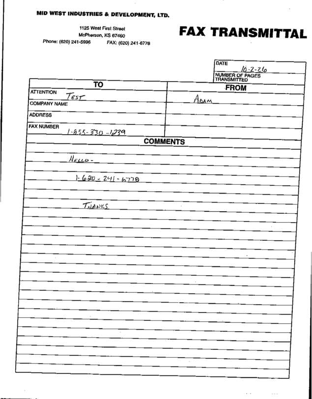 fax page