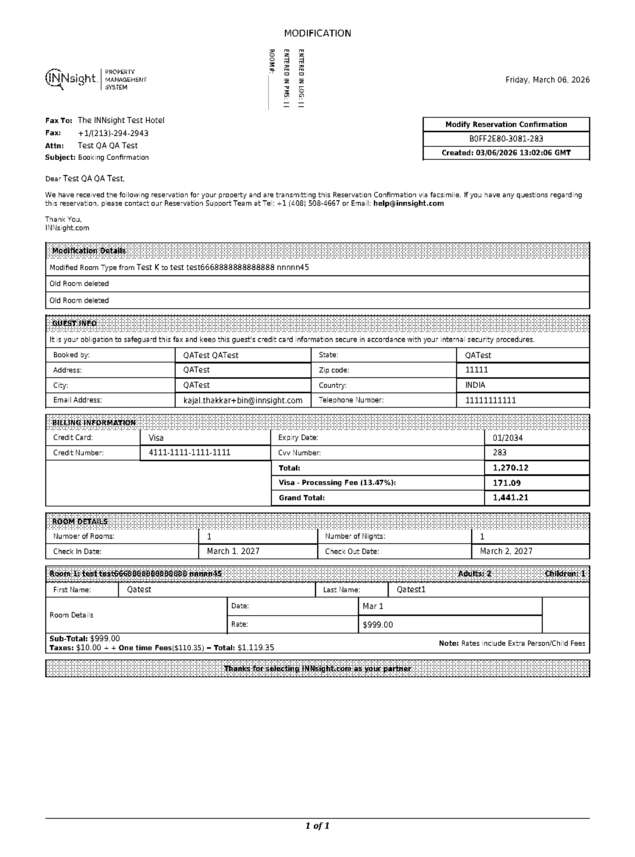 Fax page