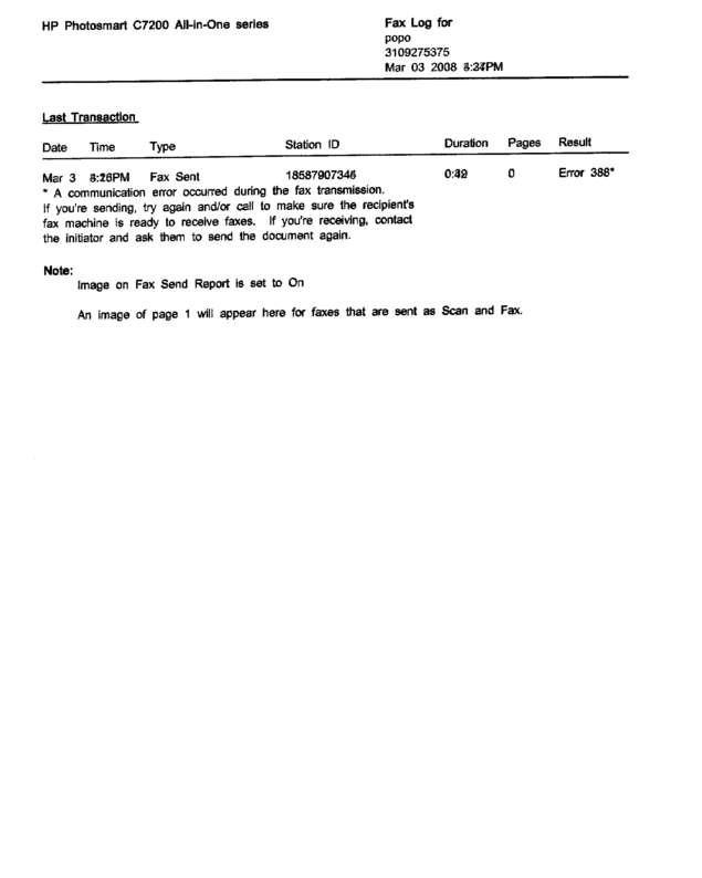 Fax page