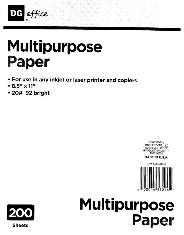 Fax page