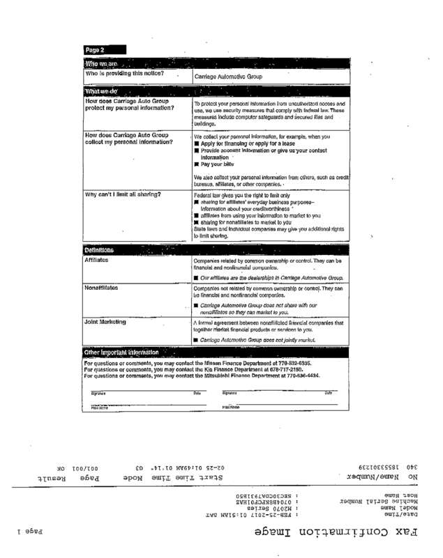 Fax page