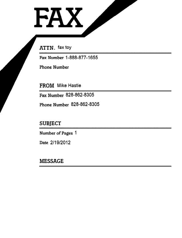 Fax page