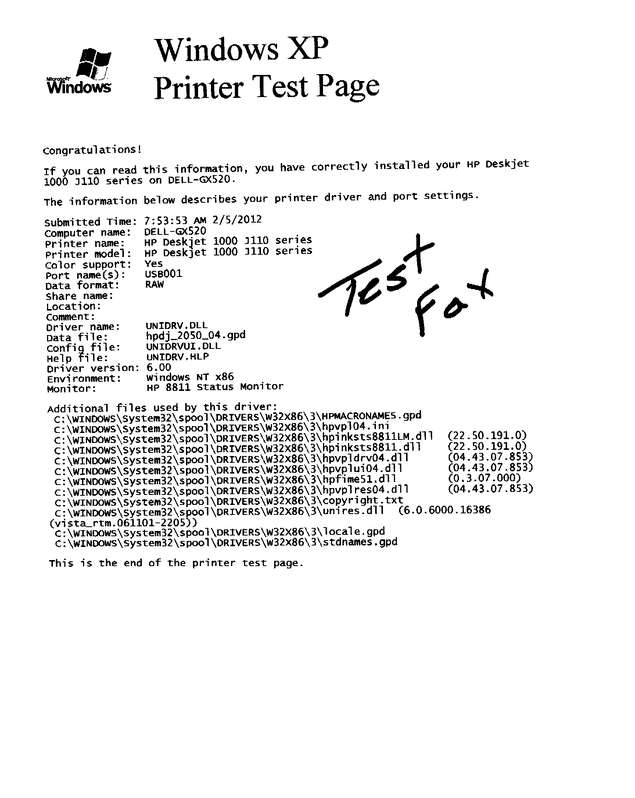 Fax page