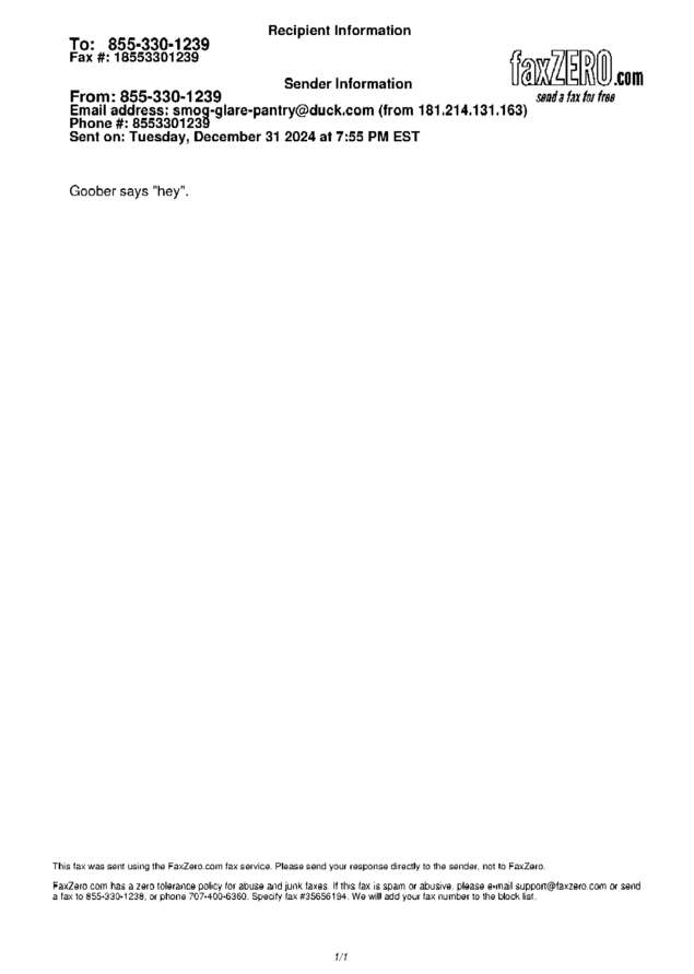 Fax page