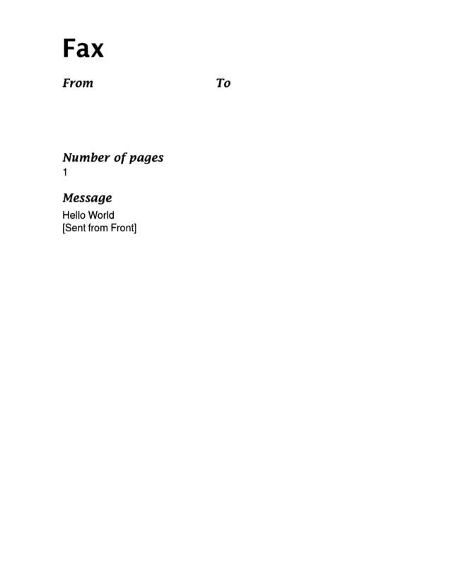fax page