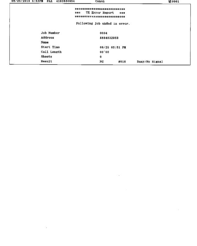 Fax page