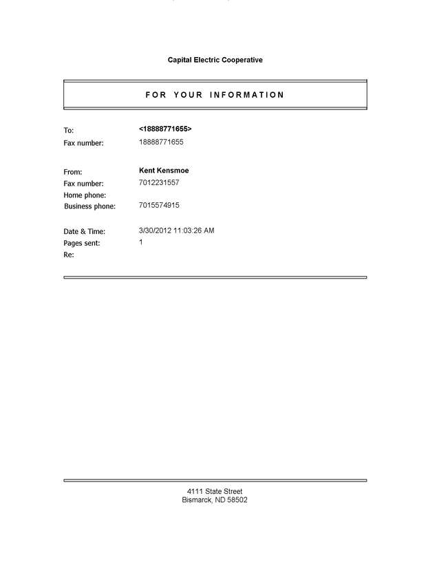 Fax page