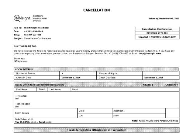 Fax page
