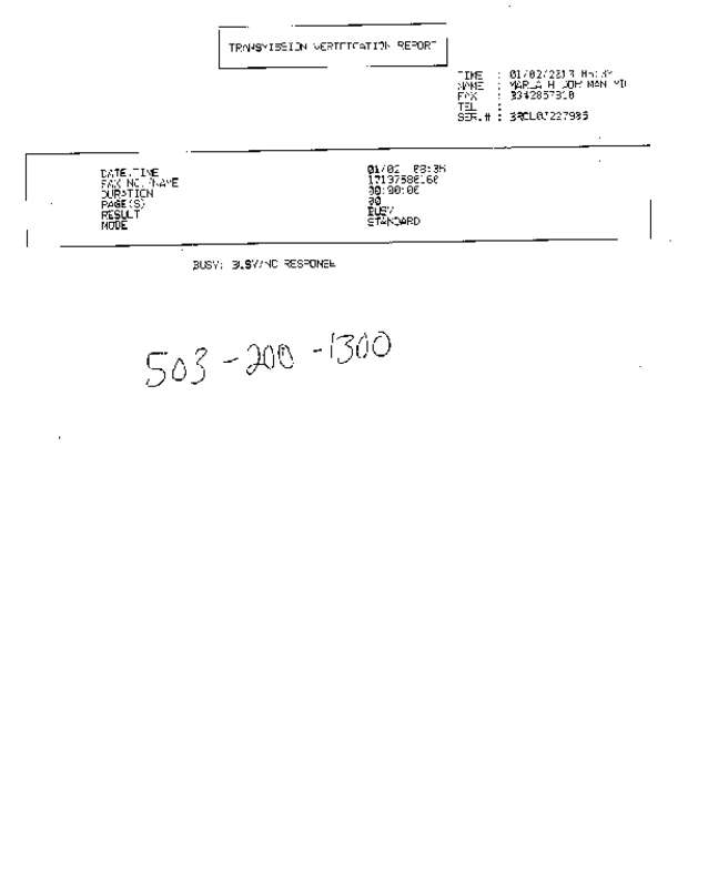 Fax page