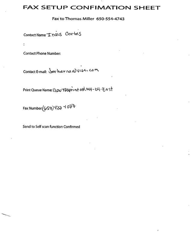 Fax page