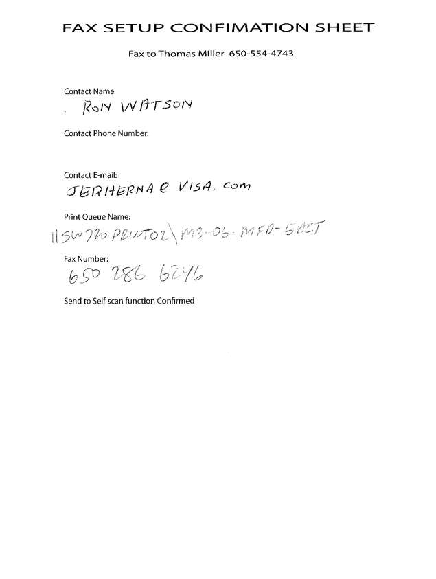 Fax page
