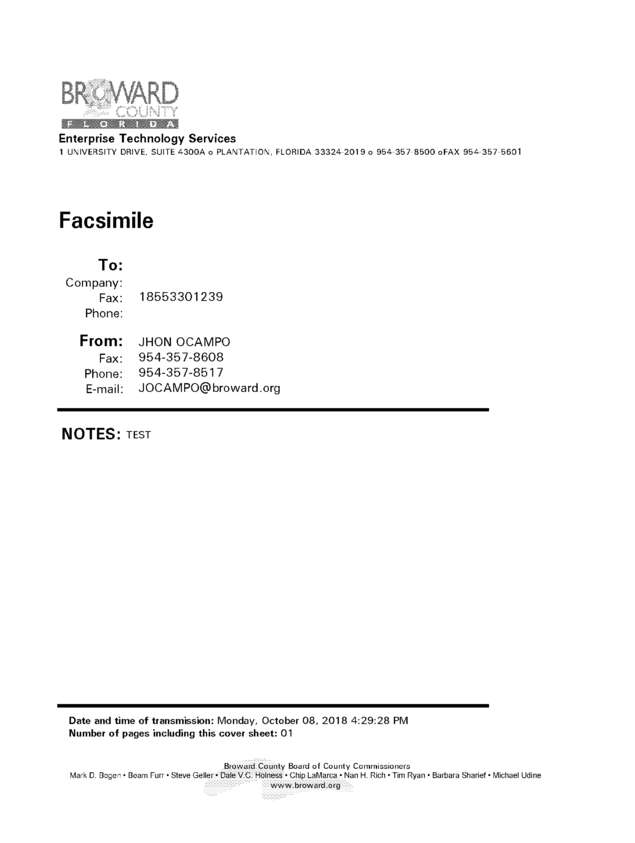 Fax page
