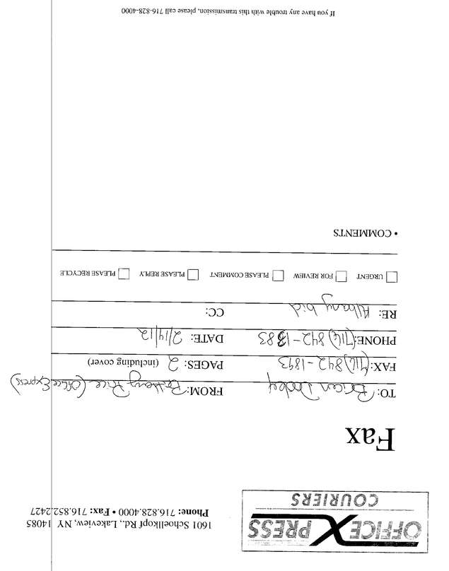 Fax page