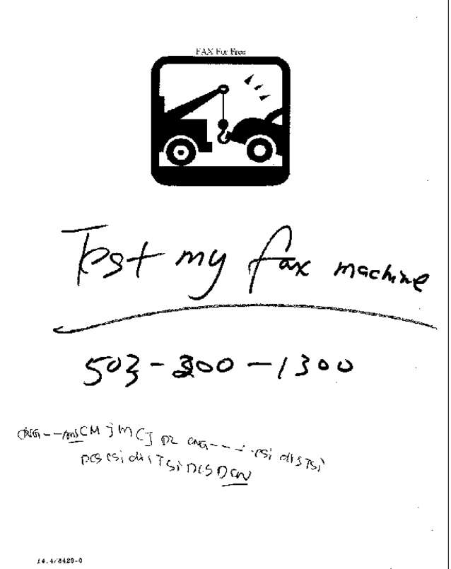Fax page