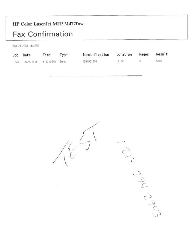 Fax page