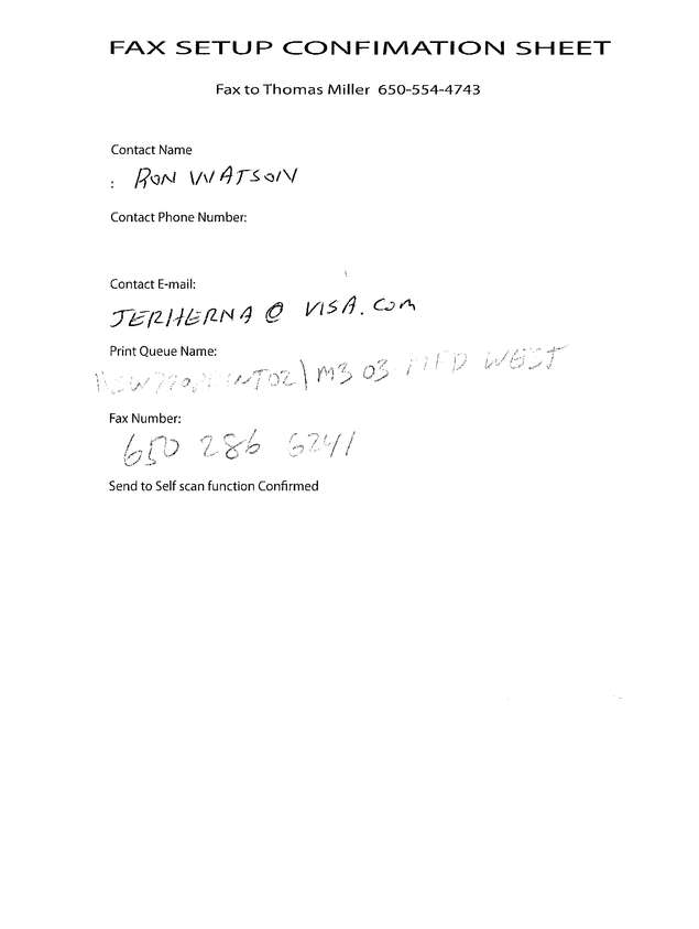 Fax page