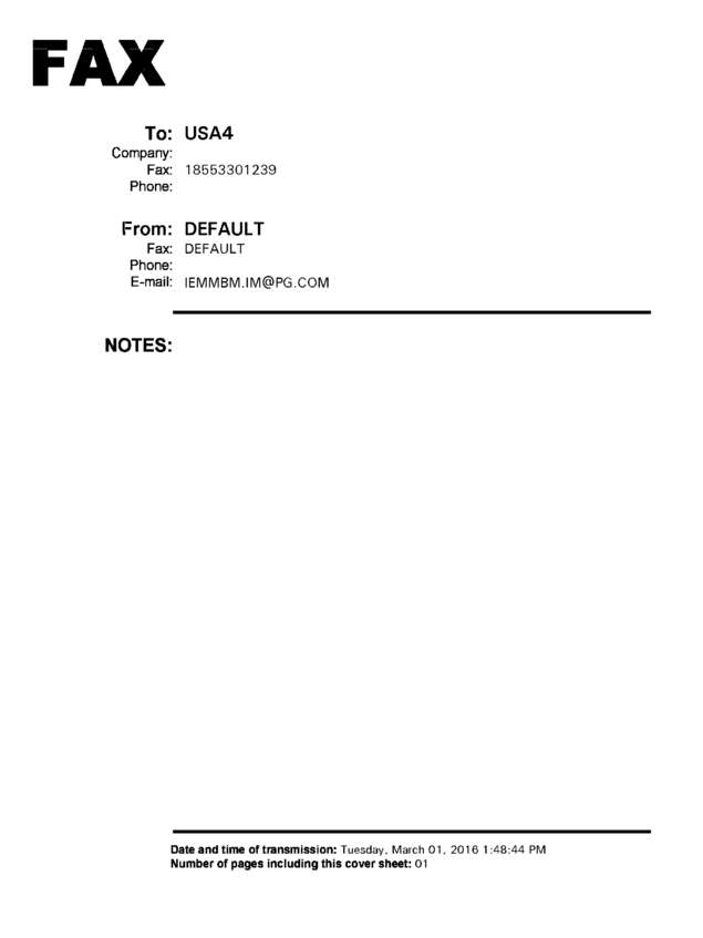 Fax page