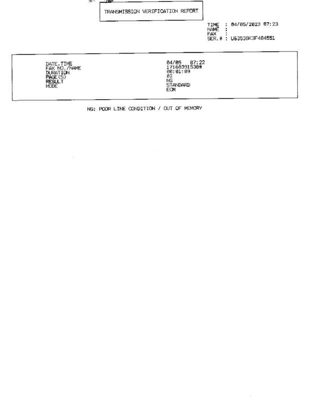 Fax page