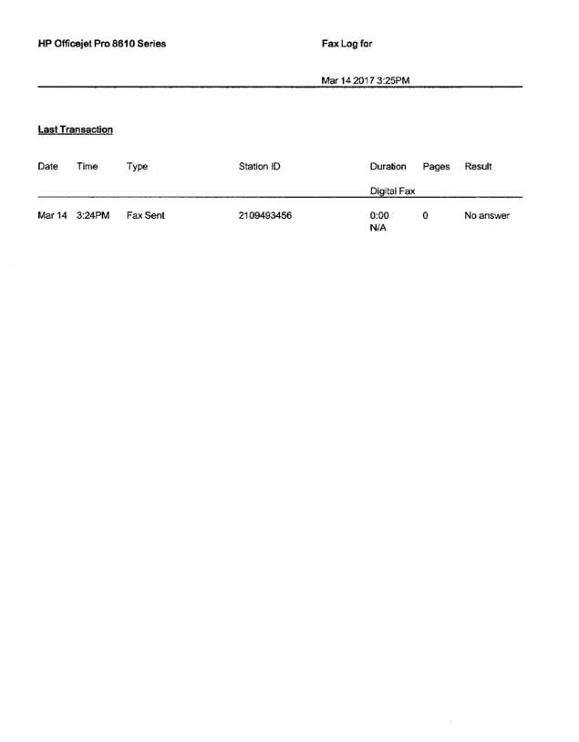 Fax page
