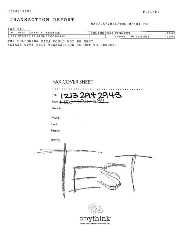 Fax page