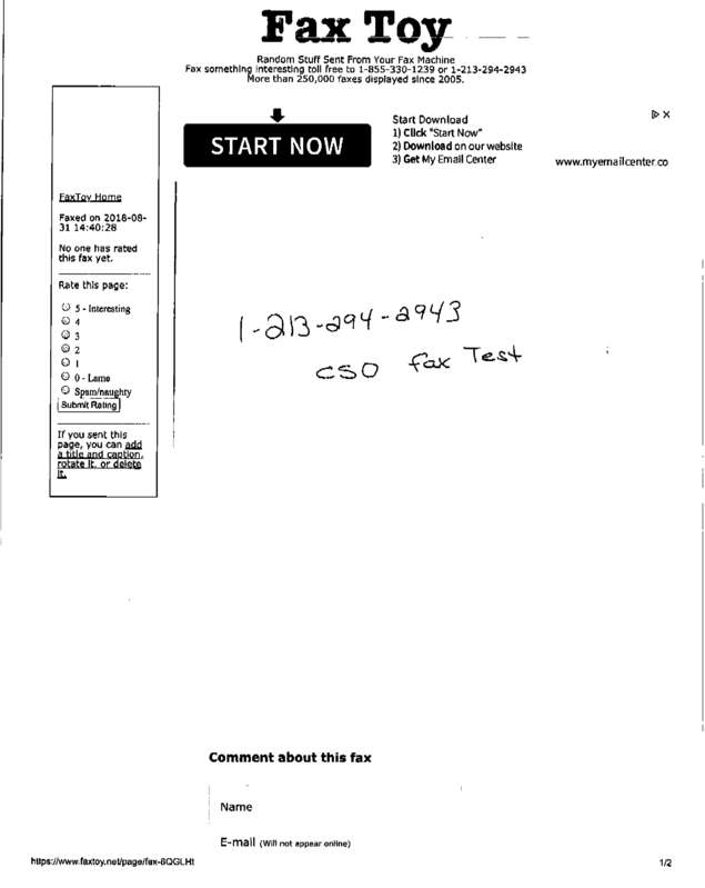 Fax page