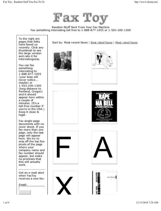 Fax page