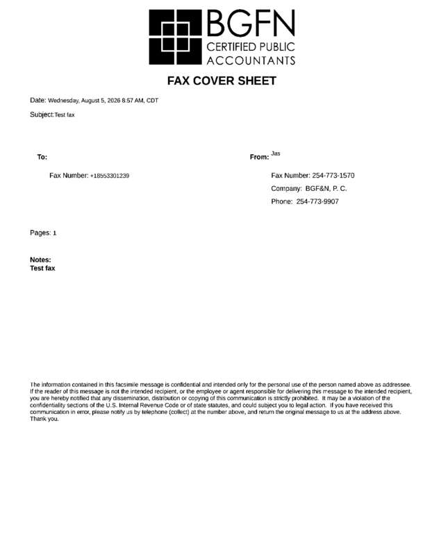 fax page