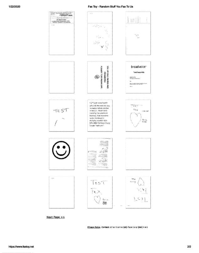 Fax page